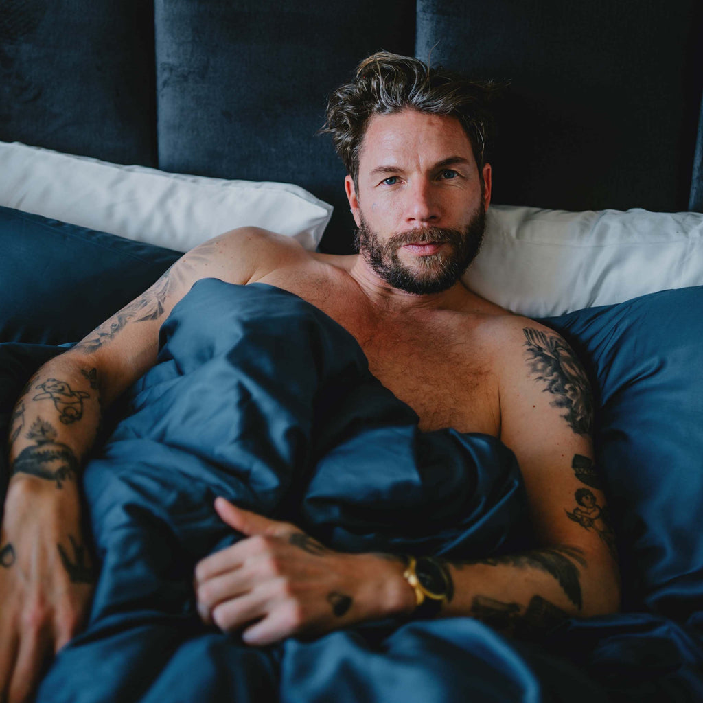 Marineblåt Bambus Sengetøj