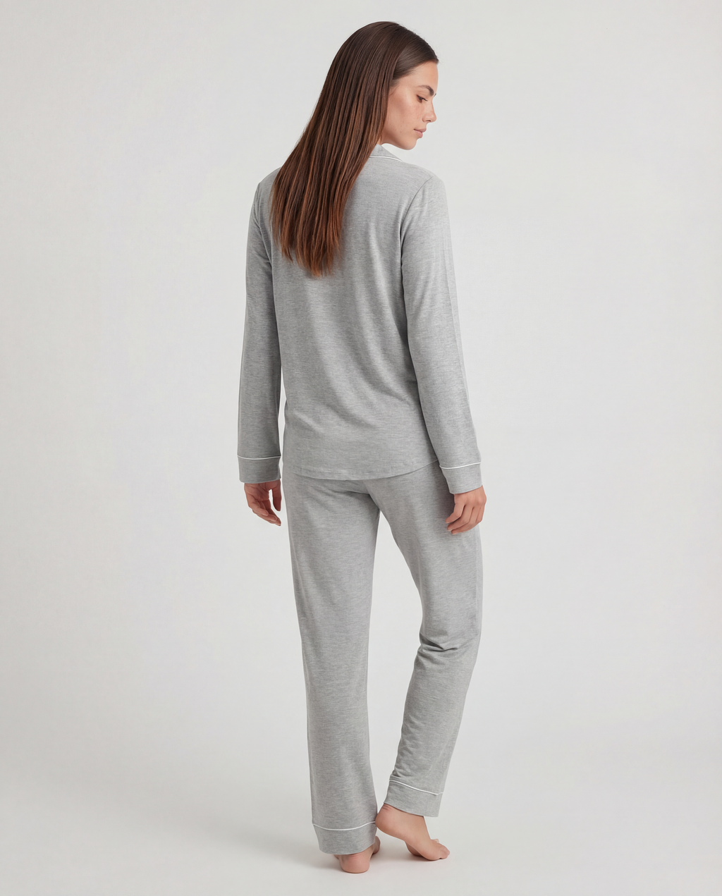 Lysegrå Bambus Pysjamas