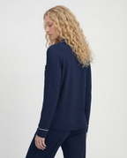 Marineblå Bambus Pysjamas