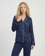 Marineblå Bambus Pysjamas