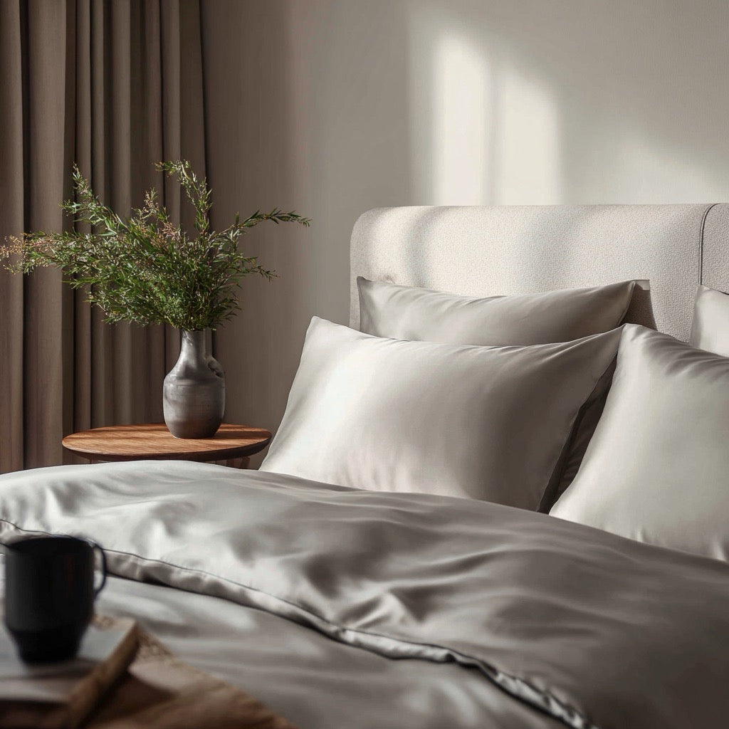 Grått Bambus Sengesett