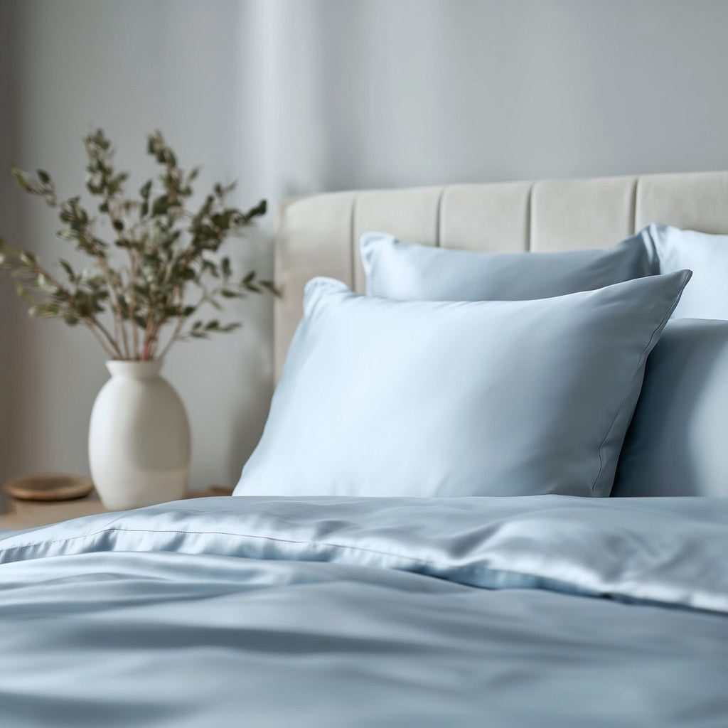 Himmelblått Bambus Sengesett