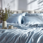 Himmelblått Bambus Sengesett