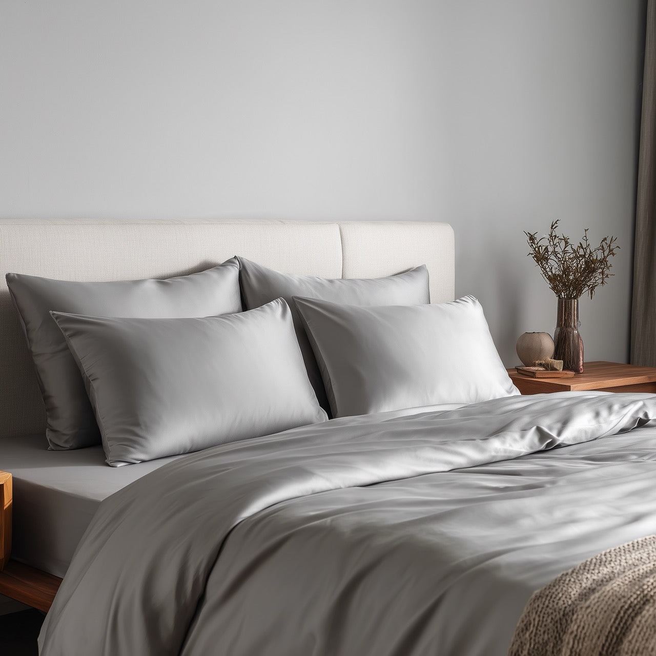 Gråt Bambus Sengetøj