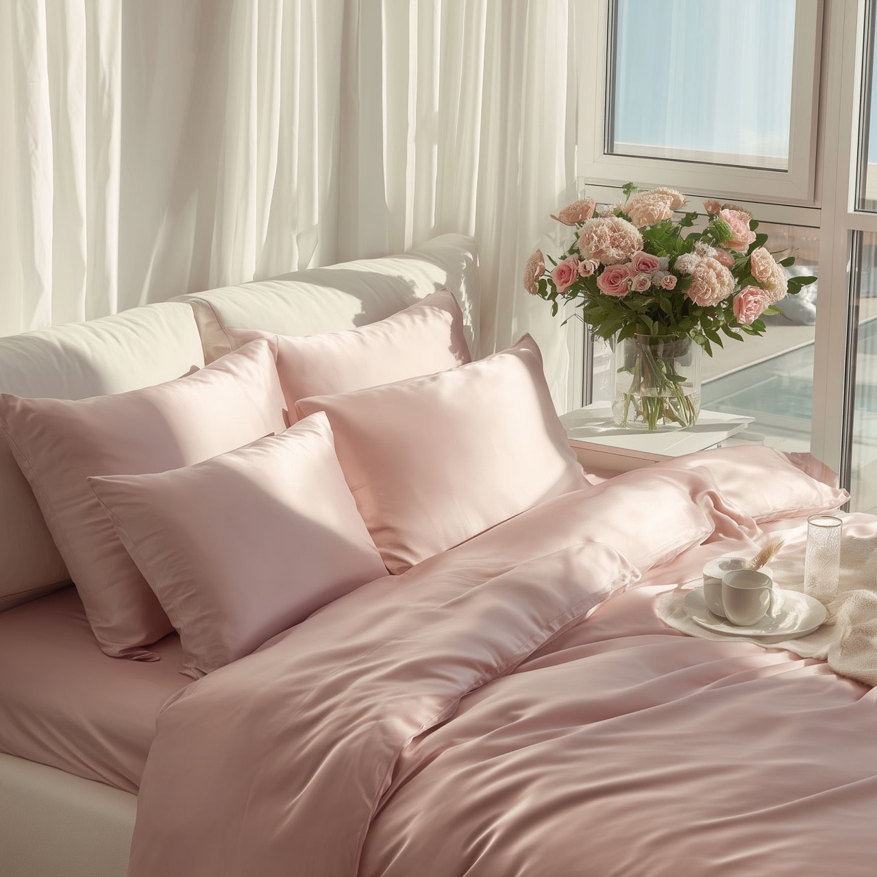 Rosa Bambus Sengesett